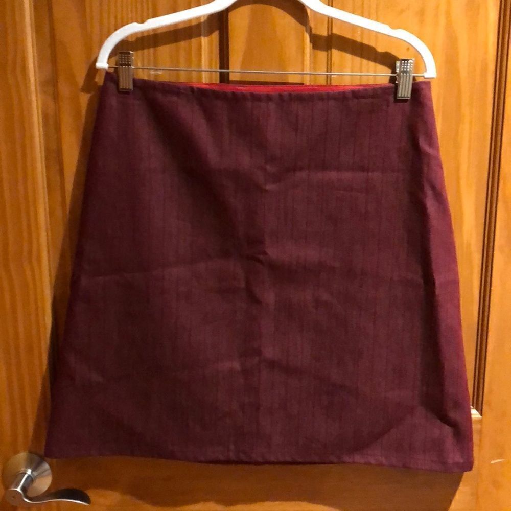 EUC Brooklyn Made A lime Cranberry Skirt